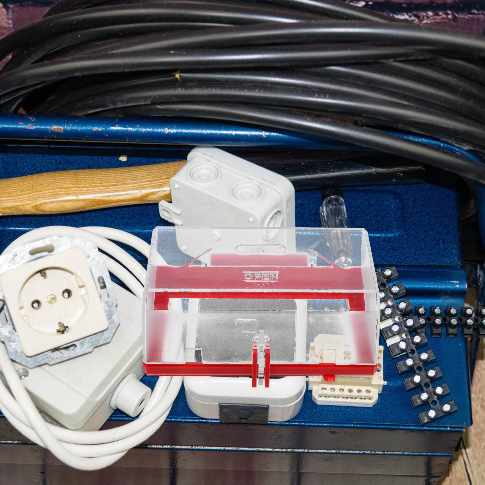 

Emergency Stop Push Button Key Lockout Clear Oversize Switch Protection Box For Electrical Equipment Safety Monitoring