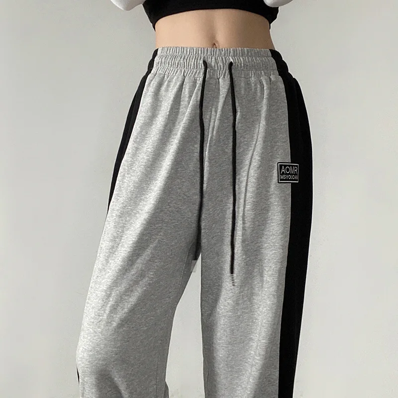 Ladies Jogging Sweatpants Stitching Beam Foot Sweater Casual Pants Women Autumn and Winter Sports and Leisure Women's Trousers