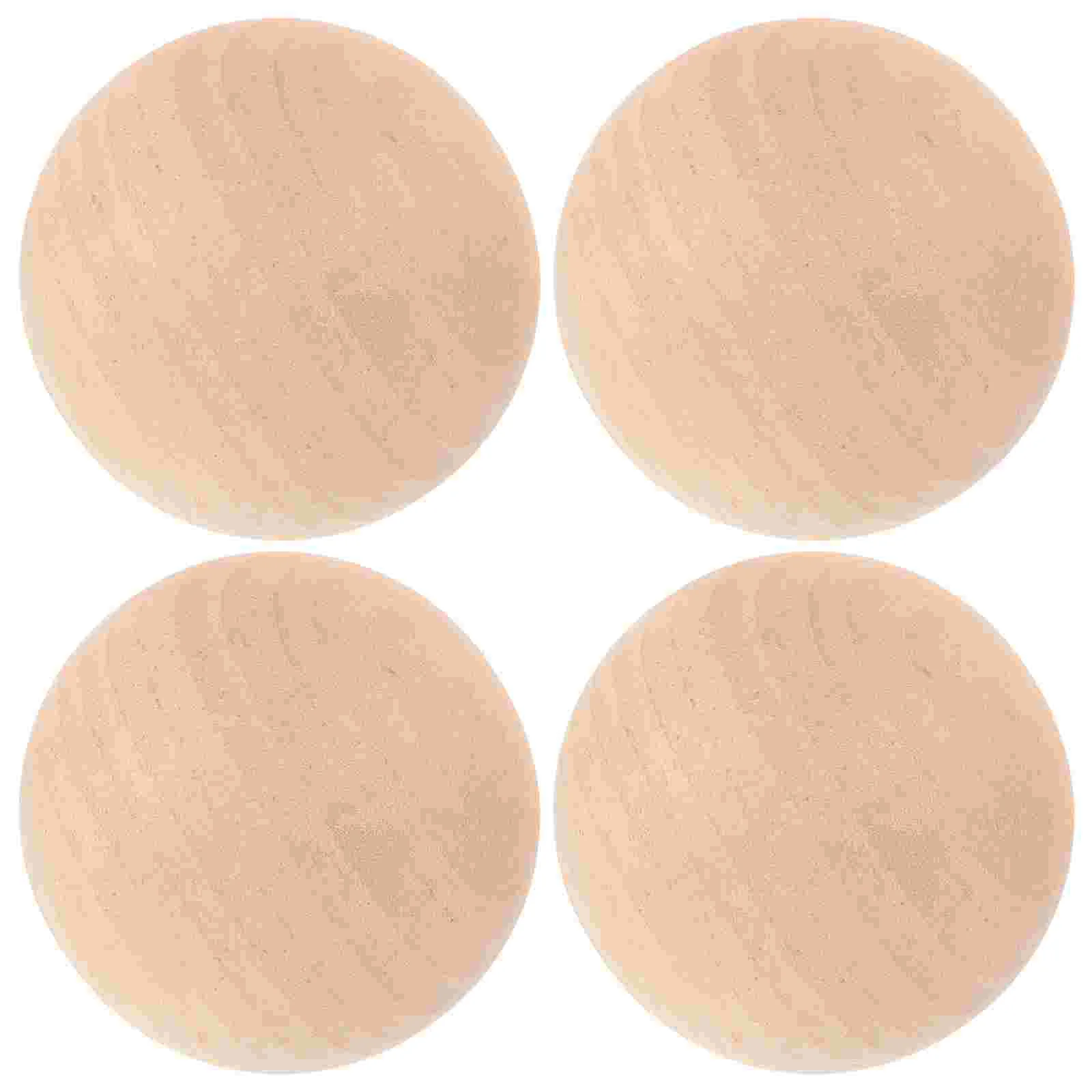 

4 Pcs Sport Balls Croquet Recreational Sports Casual Wooden Outdoor Grass Rolling Child