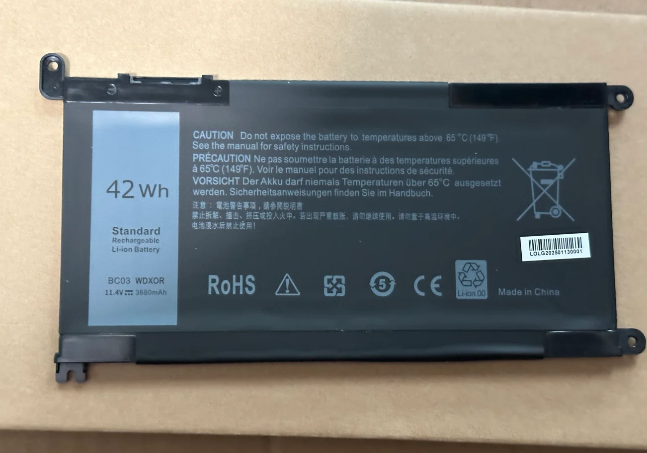 42Wh WDX0R 노트북 배터리 델 보스트로 5468 5471 5568 인스피론 13 5368 5378 5379 7368 5770 7460 7472 5567 5570 5579용