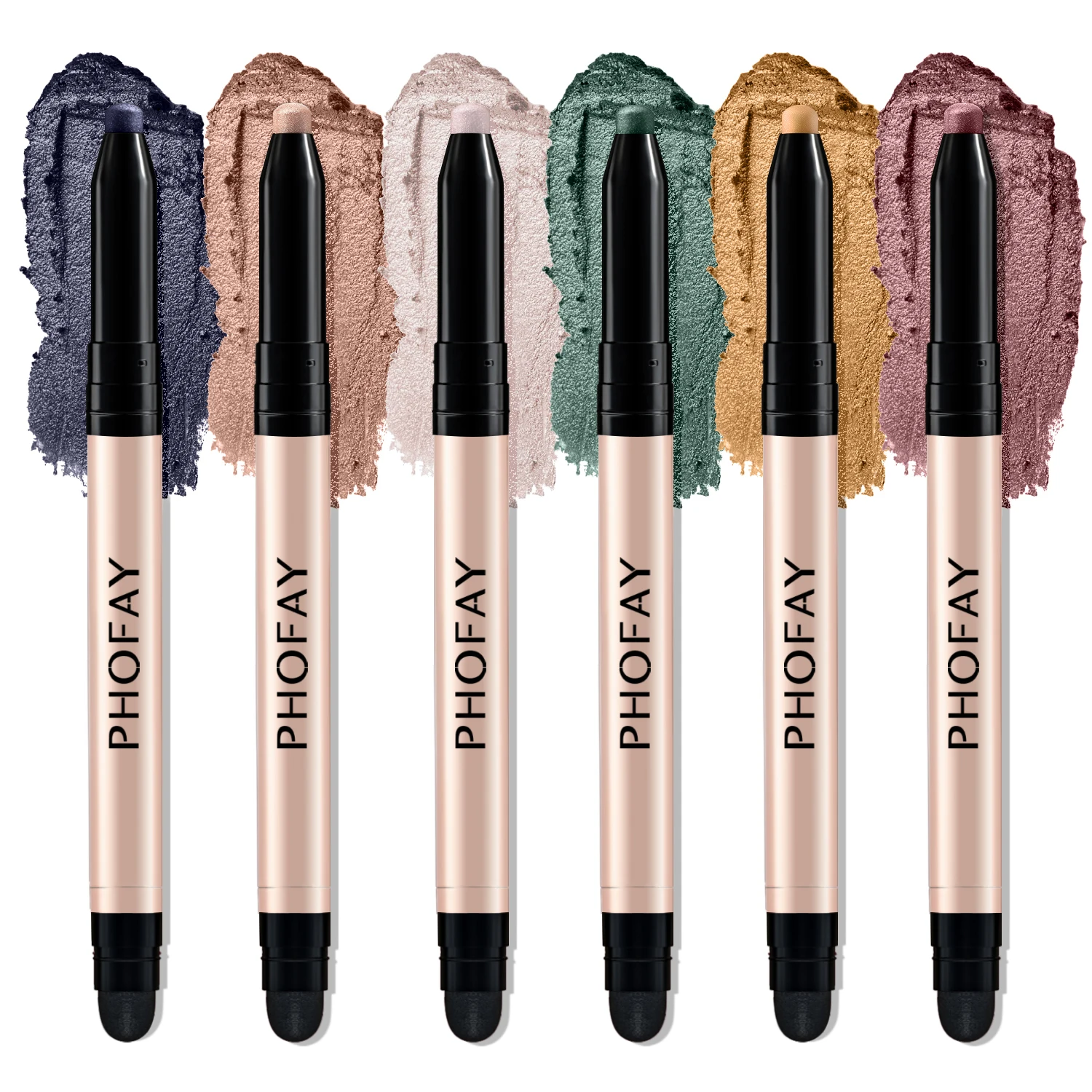 Colorful Eyeshadow Stick Pink Brown Green Black Eyeshadow Pencil High Gloss Pearlescent Shadow Sticks Waterproof Stage Makeup