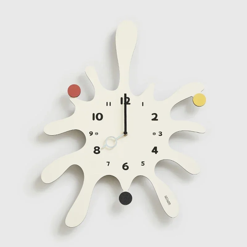 

Punch-free Nordic art wall clock Living room luxury atmosphere creative home clocks hanging on the wall.