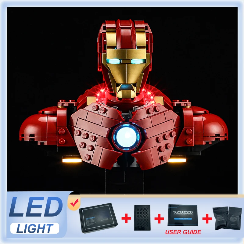 

DIY LED Light Kit For LEGO 76327 MK4 Bust (Only LED Light,Without Blocks Model)