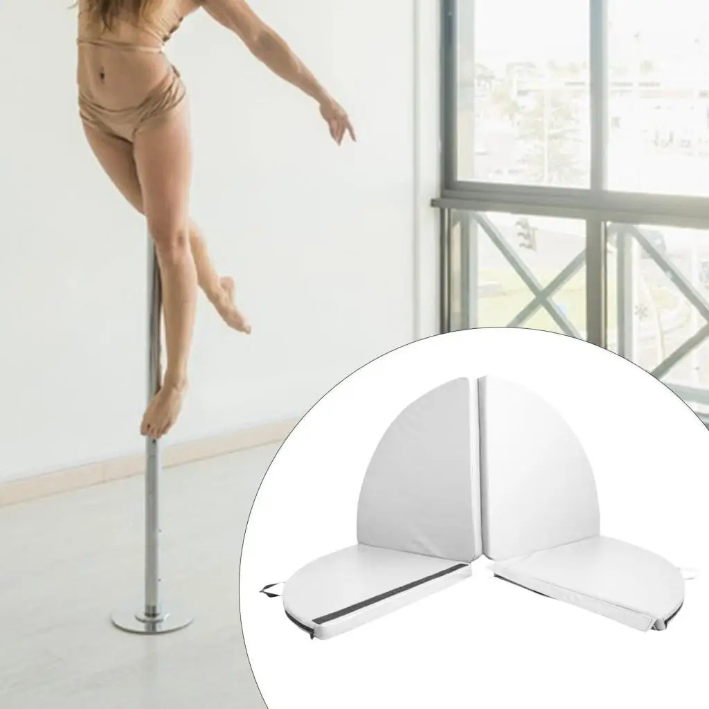 Pole Dance Mat Round Thicken Floor Protection Folding Shock Absorption Crash Pad for Fitness Home Gym Training Studio Gymnastics