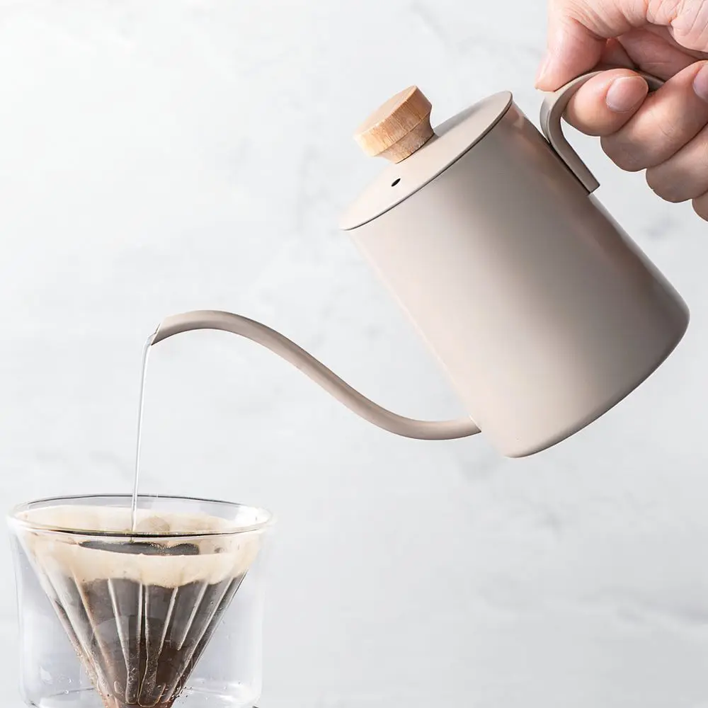 350ml Stainless Steel Coffee Kettle Fine Mouth Spout Drip Pot For Barista Espresso Tools Home Office Camping Kettle