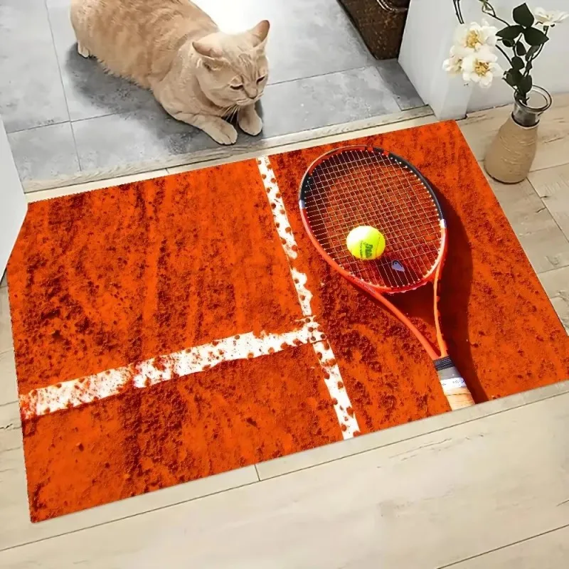 VIKAMA Custom Tennis Court Doormats for Entryways, Hallways, and Bedrooms—Non-Slip, Noise-Reducing Home Accessories