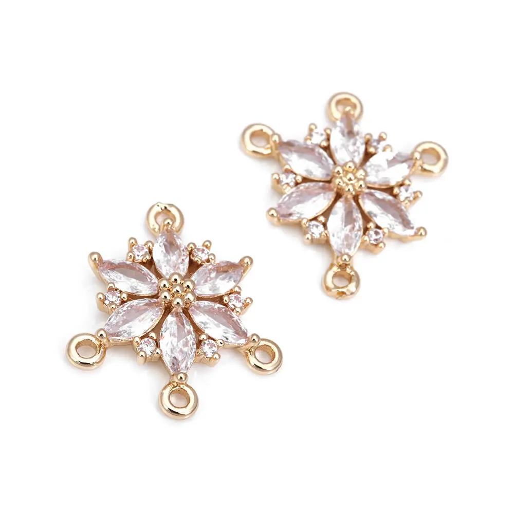 High Quality 18K Gold Color Brass and Zircon More Style Earrings Connect Charms Pendants Jewelry Making Diy Findings Accessories