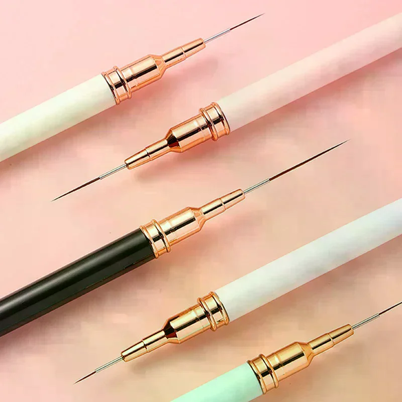 5pcs Nail Art Pen Set Brushes Set Elongated Lines Striping Drawing UV Gel Painting Nail Design Pen Professional Manicure Tool