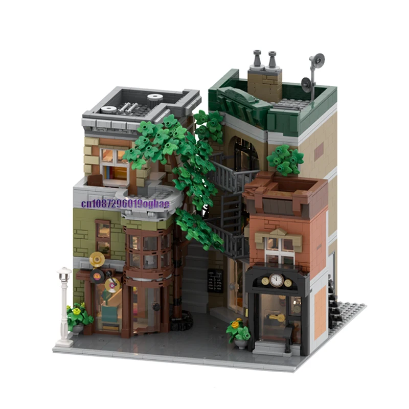 NIEUWE 3206PCS Stad Hot Selling Street View MOC Modulaire Gemeenschap Binnenplaats model DIY creatieve ideeën ChildToy kerstcadeau Blokken