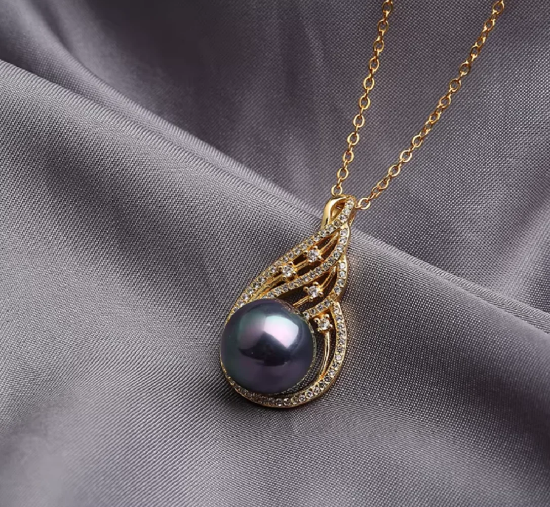 

Бестселлер: кулон с натуральным жемчугом, 18 дюймов, в комплекте с серебром 925 пробы, размер жемчужины AAA 11-12 мм.