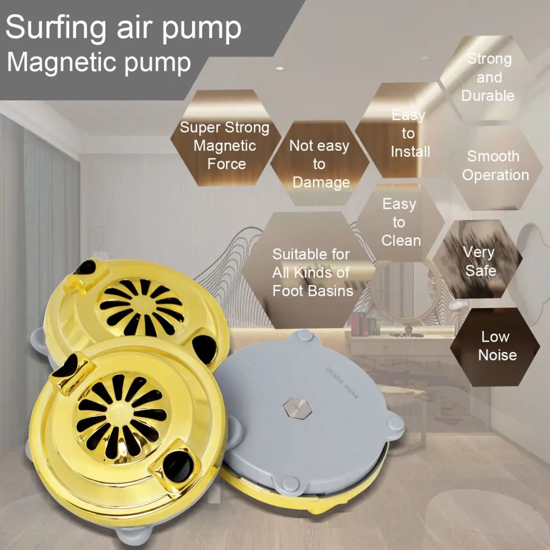 

YOyo Plus Factory Golden Magnetic Pump Cover 4 Points Foot Bath basin, salon, physiotherapy, massage center, SPA and surfi