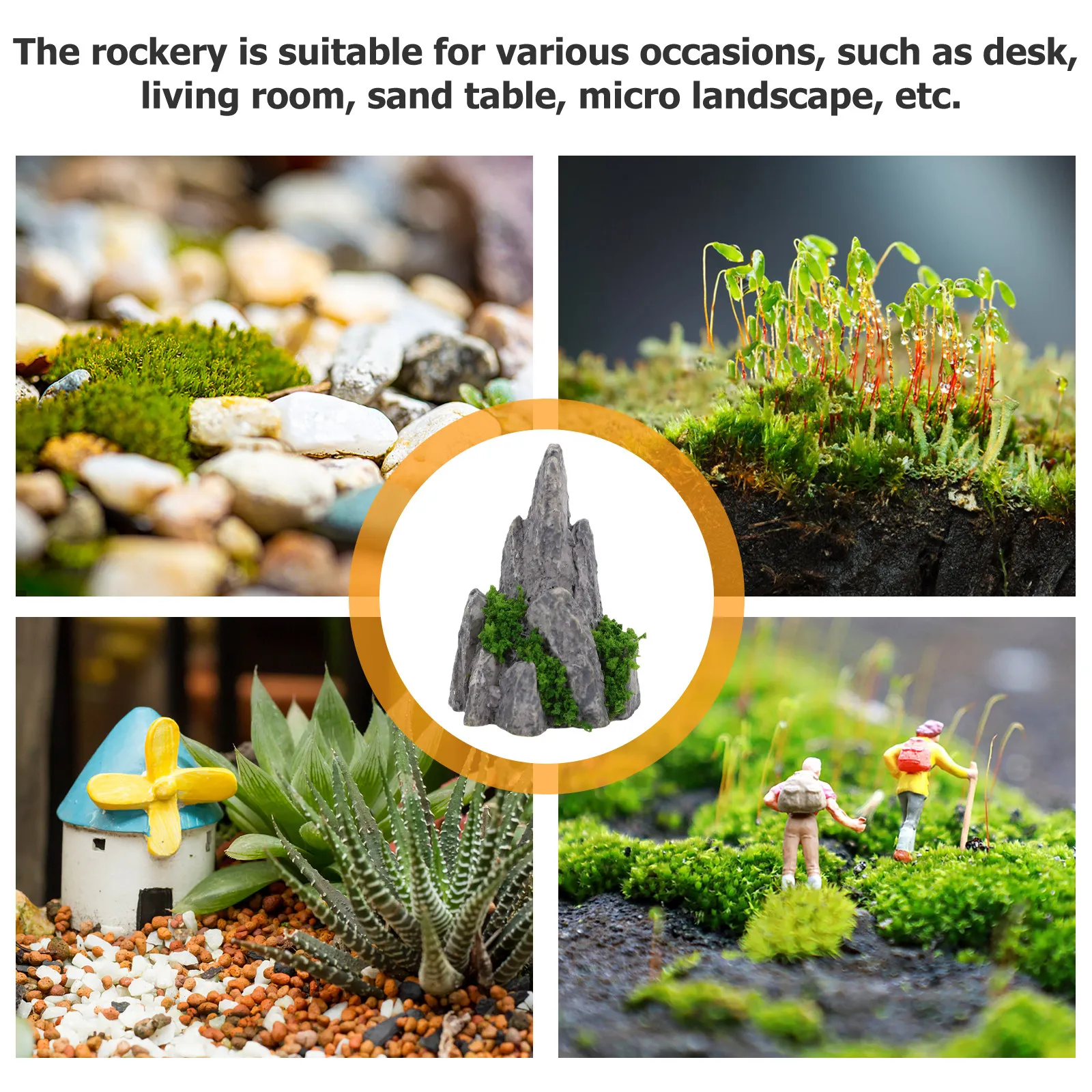 8-delige miniatuur hars rotstu - Bonsai Garden With Sand recensie en prijs