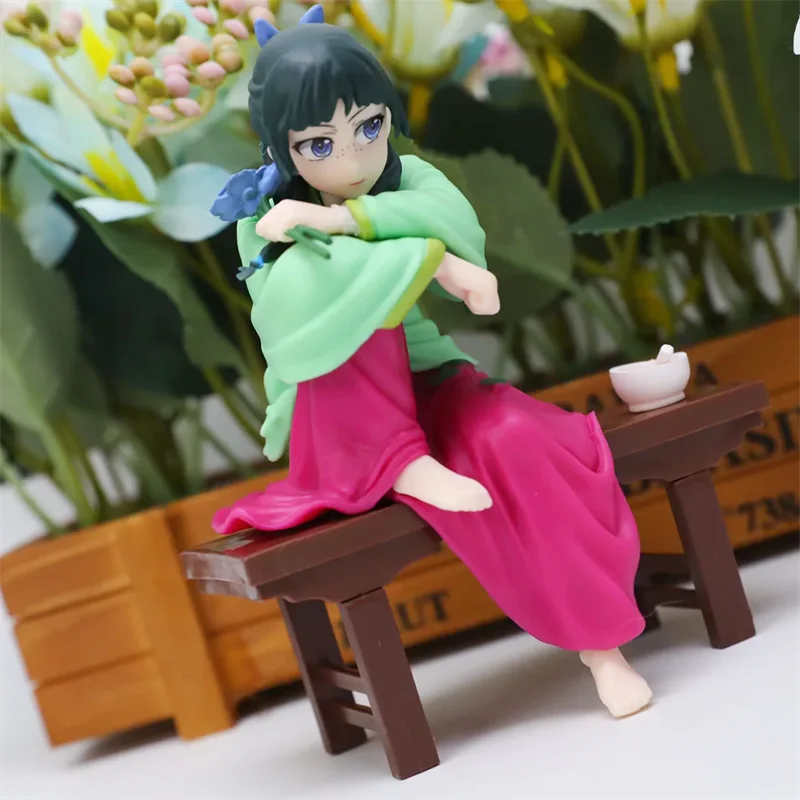 11 سنتيمتر أنيمي يوميات الصيدلي Maomao الشكل لطيف فتاة يجلس موقف Maomao عمل الشكل جمع دمية بولي كلوريد الفينيل نموذج الهدايا