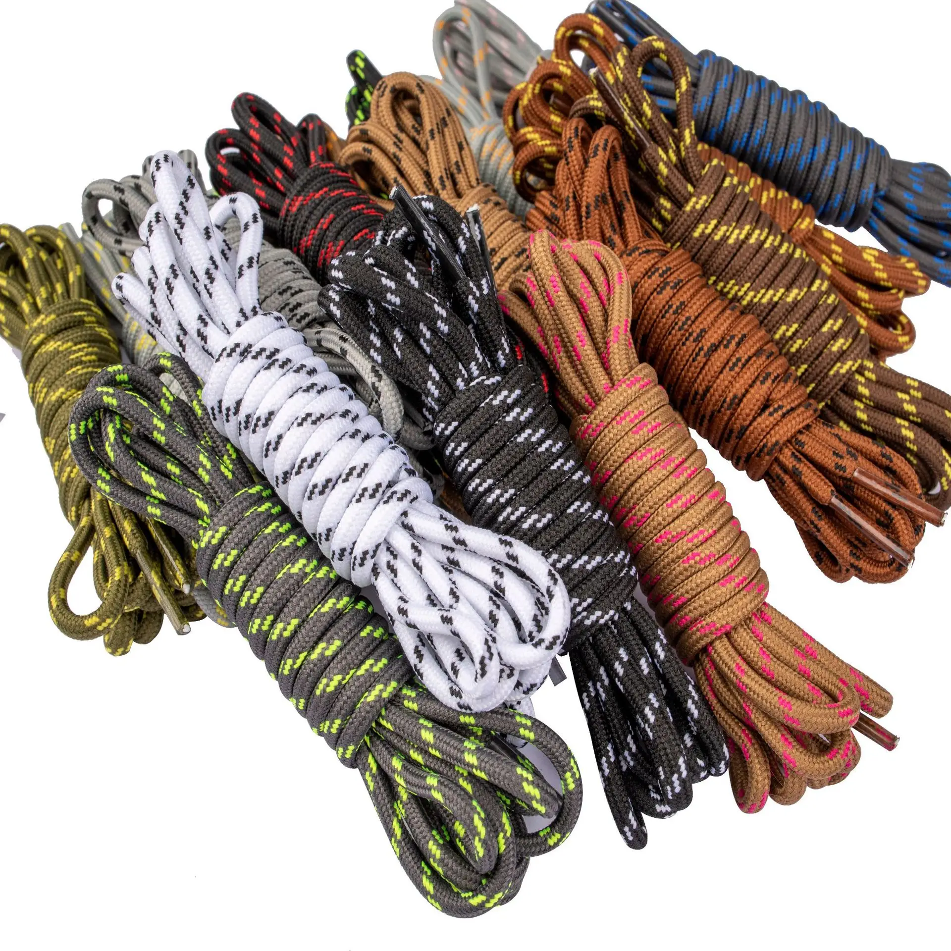 1Pair round shoelaces Durable Polyester Shoelace Outdoor Hiking Sneakers Laces for Shoes 100/120/140/160cm Shoe Accessories