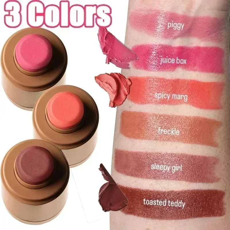 6 cores bolso blush maquiagem vara beleza cosméticos piggy sarda torrado teddy sono menina caixa de suco picante marg