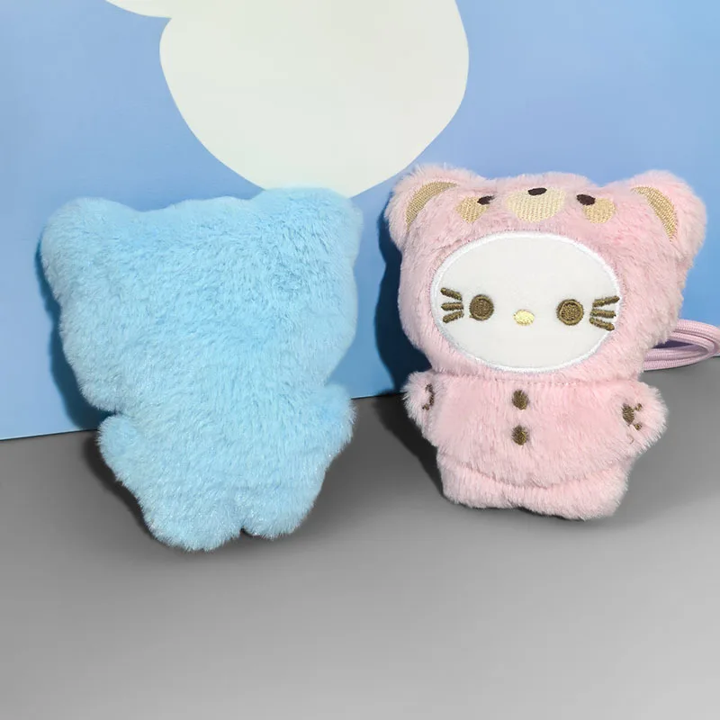 Porte-clés en peluche de dessin animé Hello Kitty Kawaii, jouet sonore à pression créative, sac à dos mignon, pendentif figurine d'action, poupée Kawaii, cadeau d'anniversaire