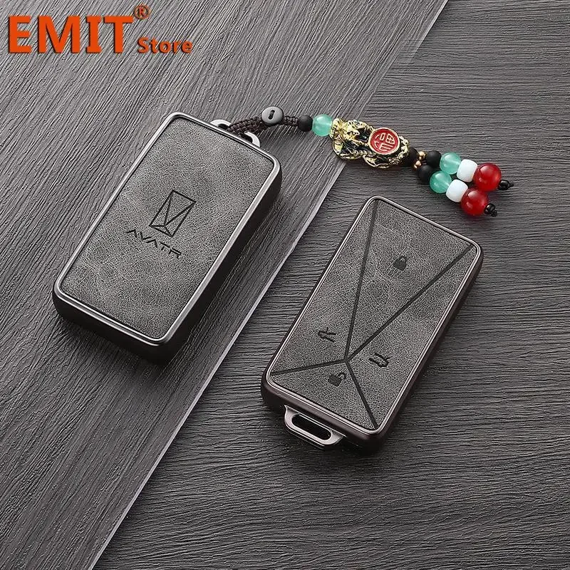 for AVATR 11 12 Avita ESV Car Key Case Remote Protection Cover Bag Shell Keychain Housing Ring Holder Fob Interior Accessories