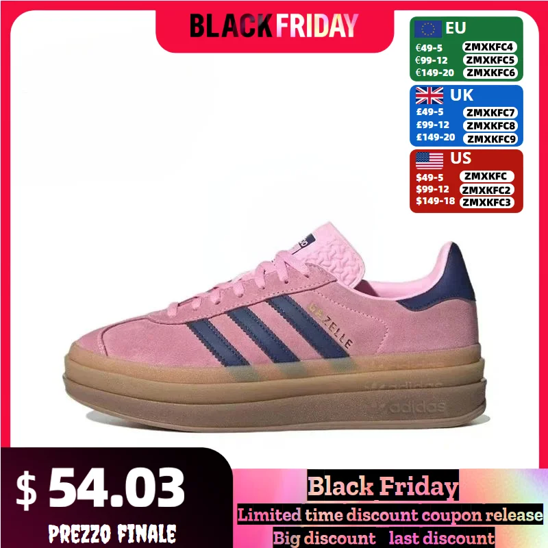 Adidas Gazelle Bold 'Pink Glow' Fashion Sneakers Classic Anti-slip Light Weight Wear-resistant Thick Soled Casual Shoes