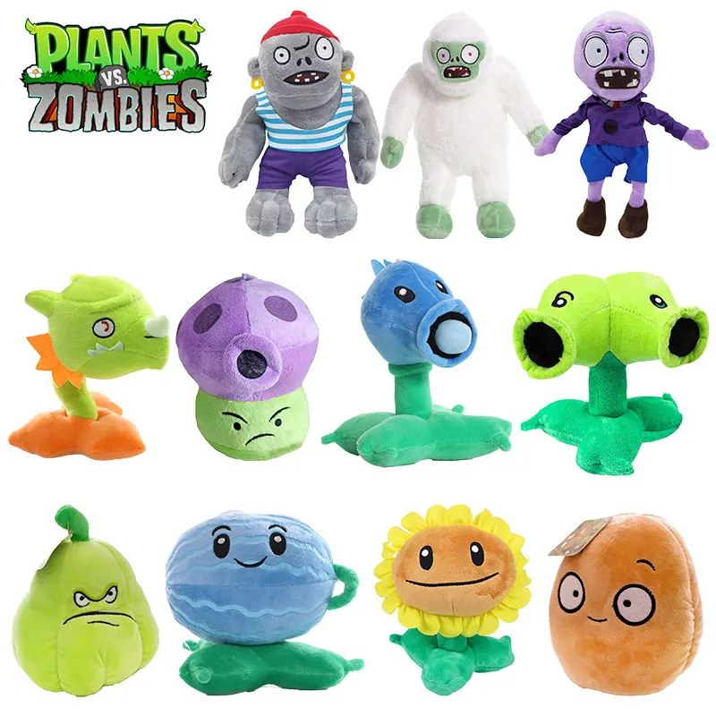 1pcs Stuffed Plants vs Zombies Plush Dolls Gargantuar Cherry Bomb Potato Mine Wallnut Chomper Soft Toys for Kids Birthday Gifts