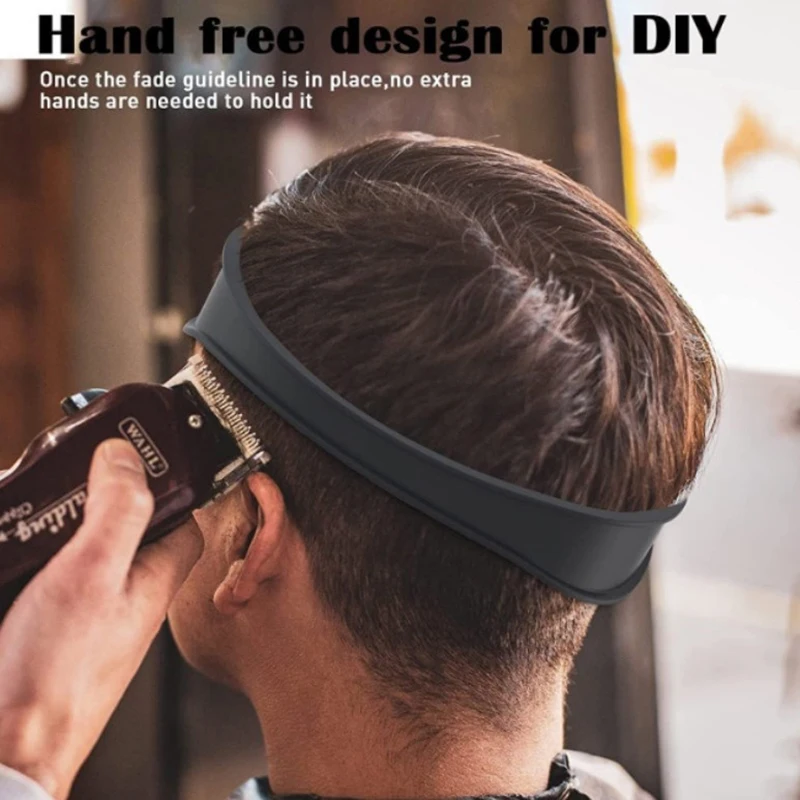 

DIY Hair Trimming Template Haircut Band Breathable Curved Silicone Home Hair Trimming Guide For Boys Men