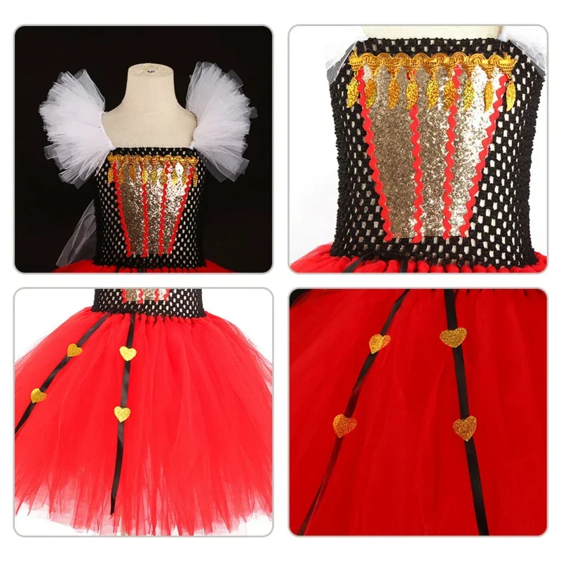 2022 الرعب الساحرة مرحلة أداء الملابس هالوين توتو تنورة فستان شبكي الفتيات تأثيري حلي كرنفال حفلة سحر فتاة فساتين