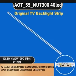 Barra de retroiluminación para tv, TV-068, AOT-55, BN61-15485A, samsung, 55 pulgadas, 40LED, A0T-55-NU7300-NU7100