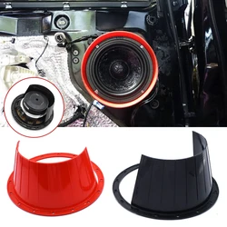 2Pcs 6.5 Inch Car Door Audio Speaker Ring Plates Waterproof Cover Rust Protector Pad Black Red Universal Replacement Parts