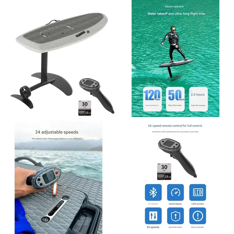 RUSH WAVE 120min 50km/h EPP Electric Power Water Surf Foil Board Stand up Water Ski Board Suspended Water Pedal