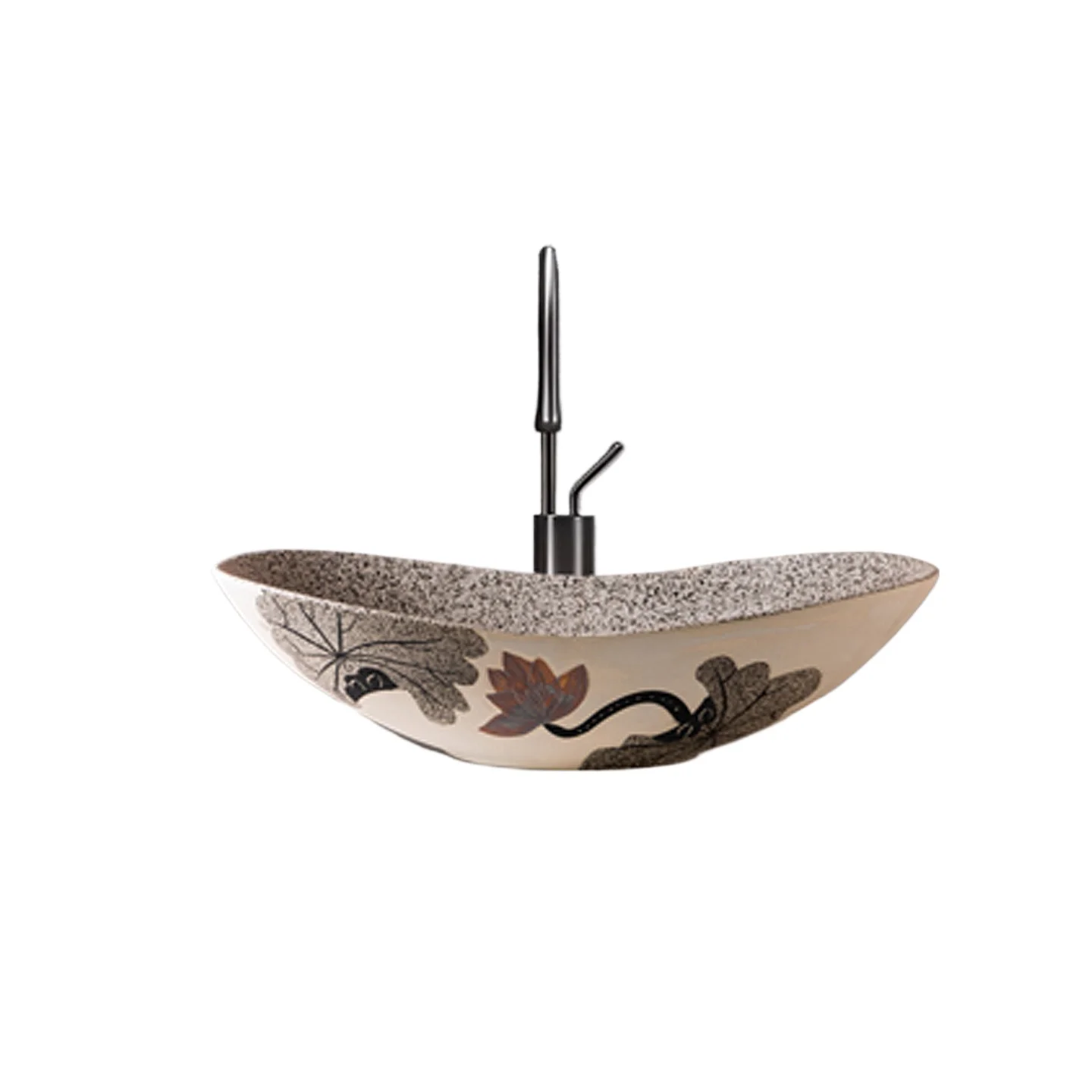 Ceramic basin on the stage, balcony, washing machine, integrated wash basin, bathroom, high-end face wash single basin