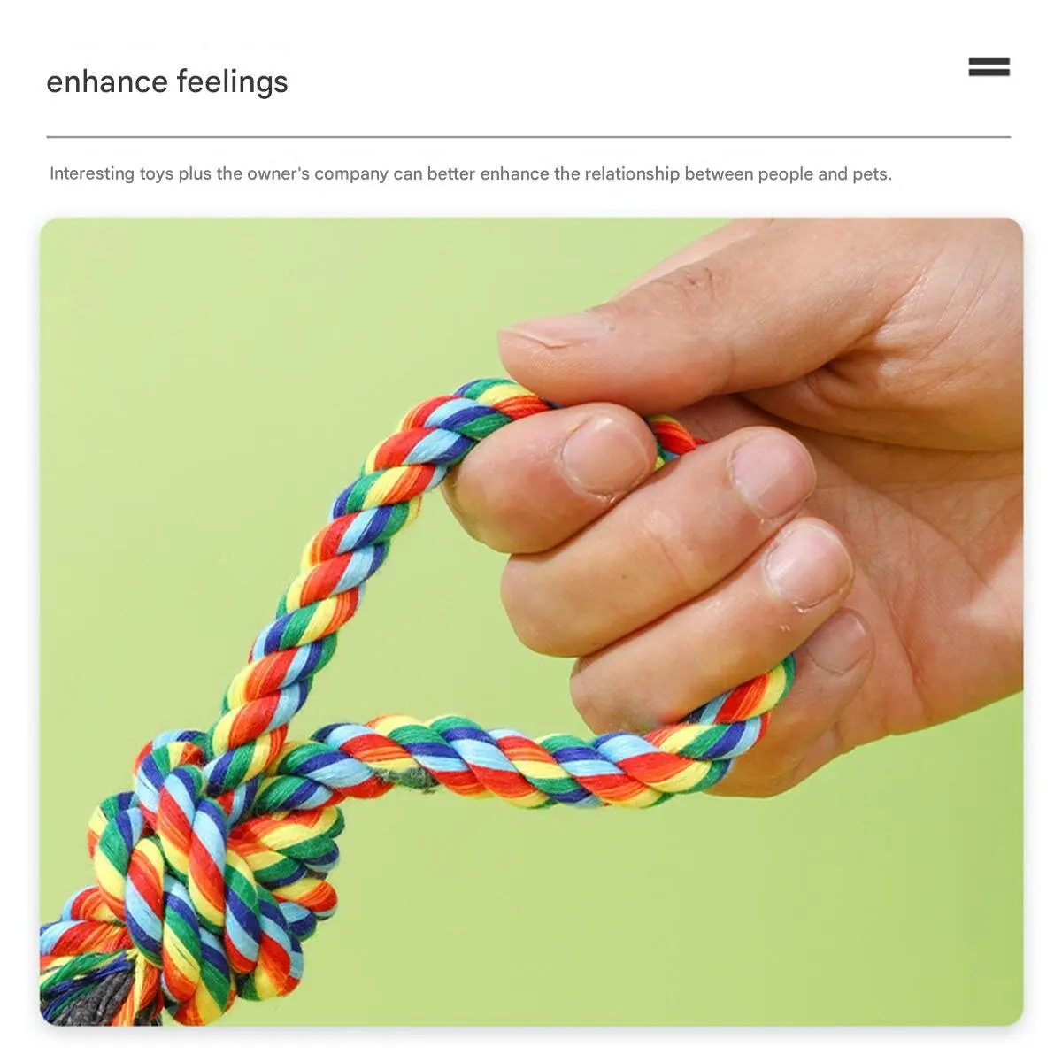 الحيوانات الأليفة القطن حبل لعبة عقدة لدغة مقاومة اليد سحب حلقة مجموعة كبيرة وصغيرة تخفيف الملل تنظيف الأسنان لدغة الكلب التفاعلية