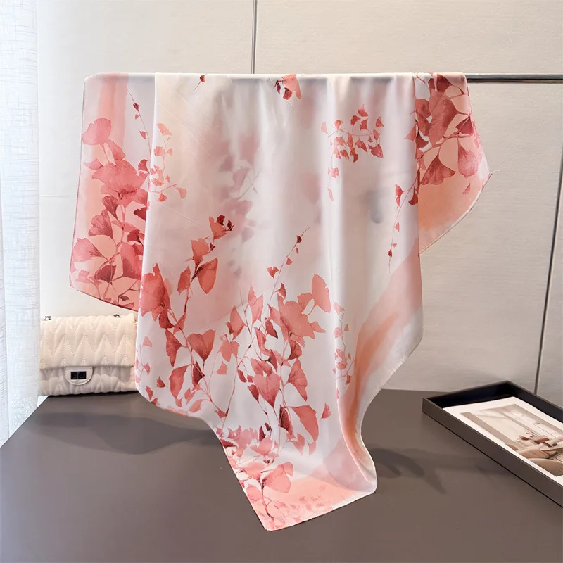 

Шелковые платки для женщин на весну-лето: модные, роскошные, квадратные, для путешествий, пляжа, защиты от солнца, шаль, накидка, пончо