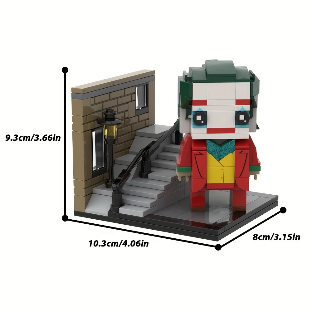 MOC الدرج جوكر اللبنات الكرتون الإبداعية الرعب أرقام شخصيات Bricksheadz تجميعها اللعب جمع الديكور