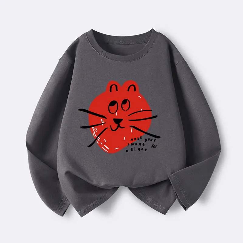 Children Long Sleeve T-shirts 2024 Autumn Winter Tops for Kids Children Tees Boys Girls Blouse Teenager School Undershirts 2-12T