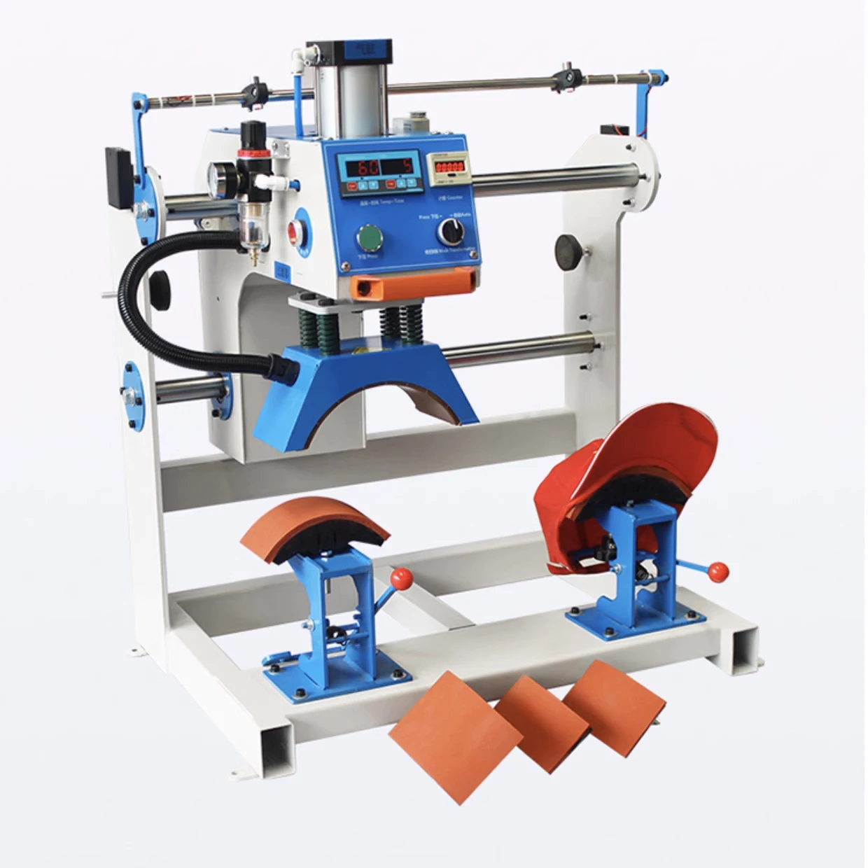 Hot Sale 220V Pneumatic Driven Dual Station Cap Heat Transfer Pressing Machine for Caps Hats Customized Printing