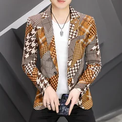 Spring and Autumn Clothing New Fashion Handsome All The Fashion Men's Business Small Suit Korean Version Slim All The Matching