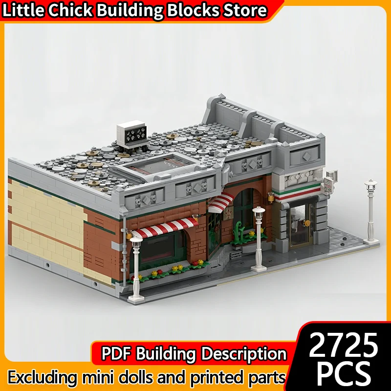 

City Street View Model MOC Building Bricks Central Perk Cafe Modular Technology Children Holiday Gifts Assemble Toys Suit