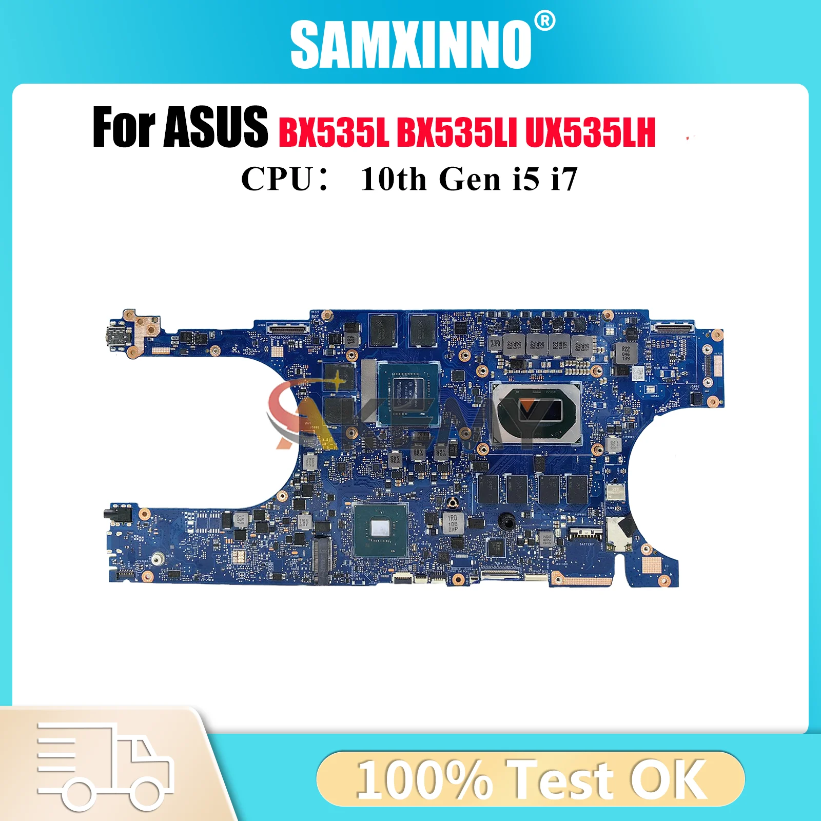 

UX535LH Материнская плата для ноутбука ASUS ZenBook BX535LH UX535 UX53LH BX535L BX535LI UX53Li Материнская плата для ноутбука 10-го поколения i5 i7