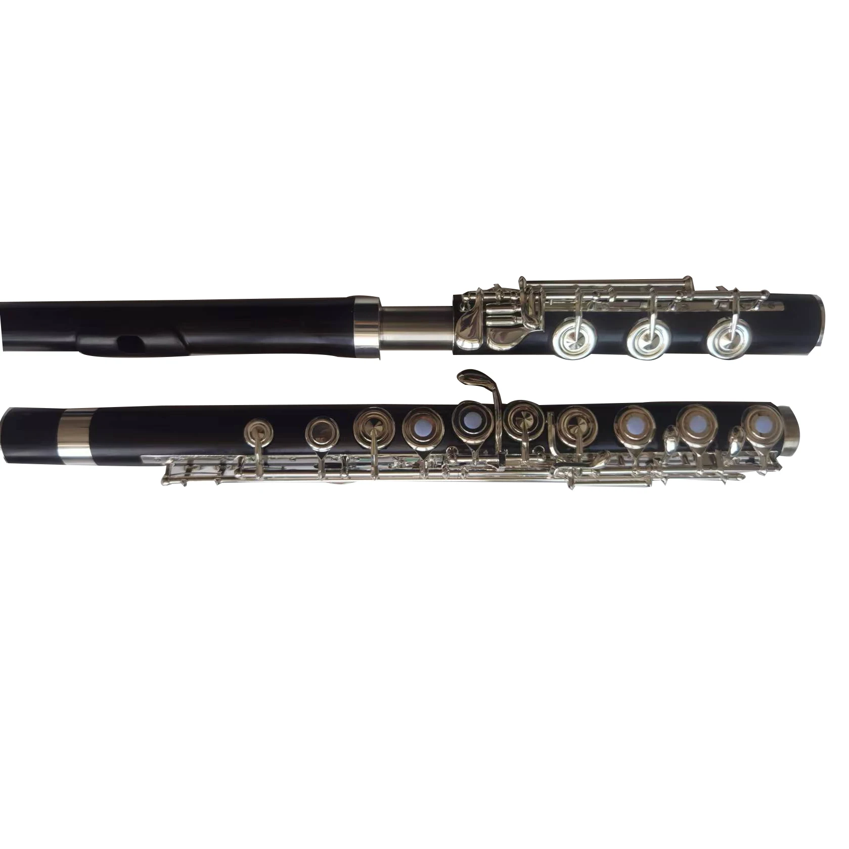 Easy Playing Nice Sound Woodwind Instruments Model Silver Plated Key Wood Flute