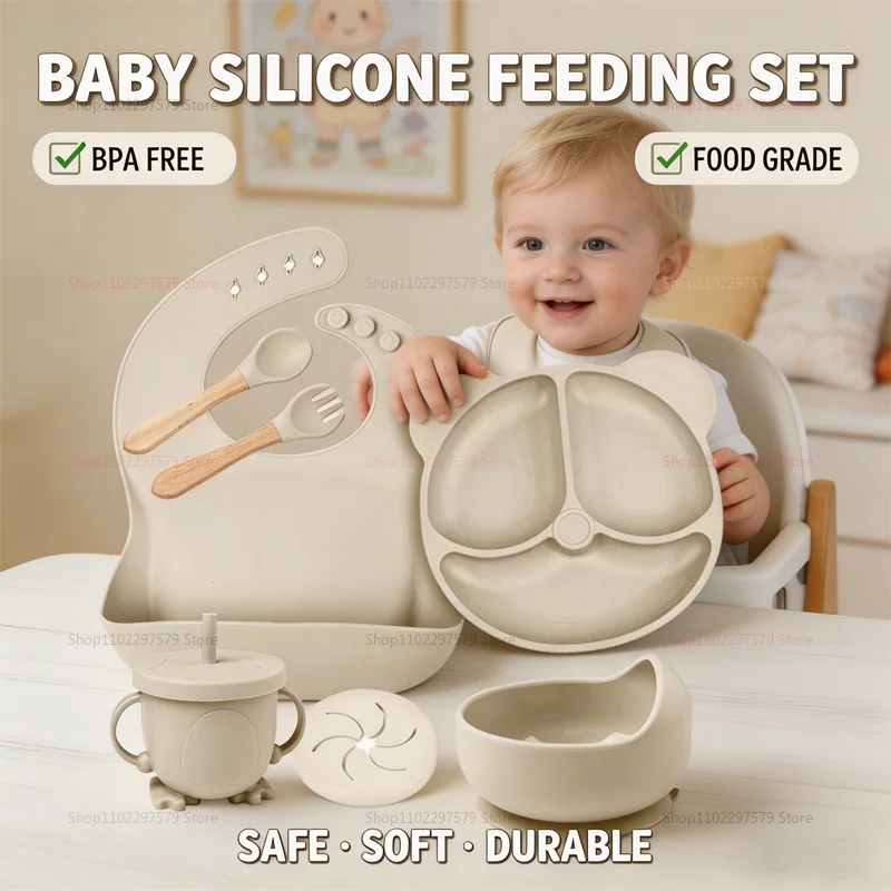 new-silicone-baby-dining-plate-cute-children-dishes-suction-plate-for-toddlers-kids-baby-training-feeding-sucker-bowl-bpa-free