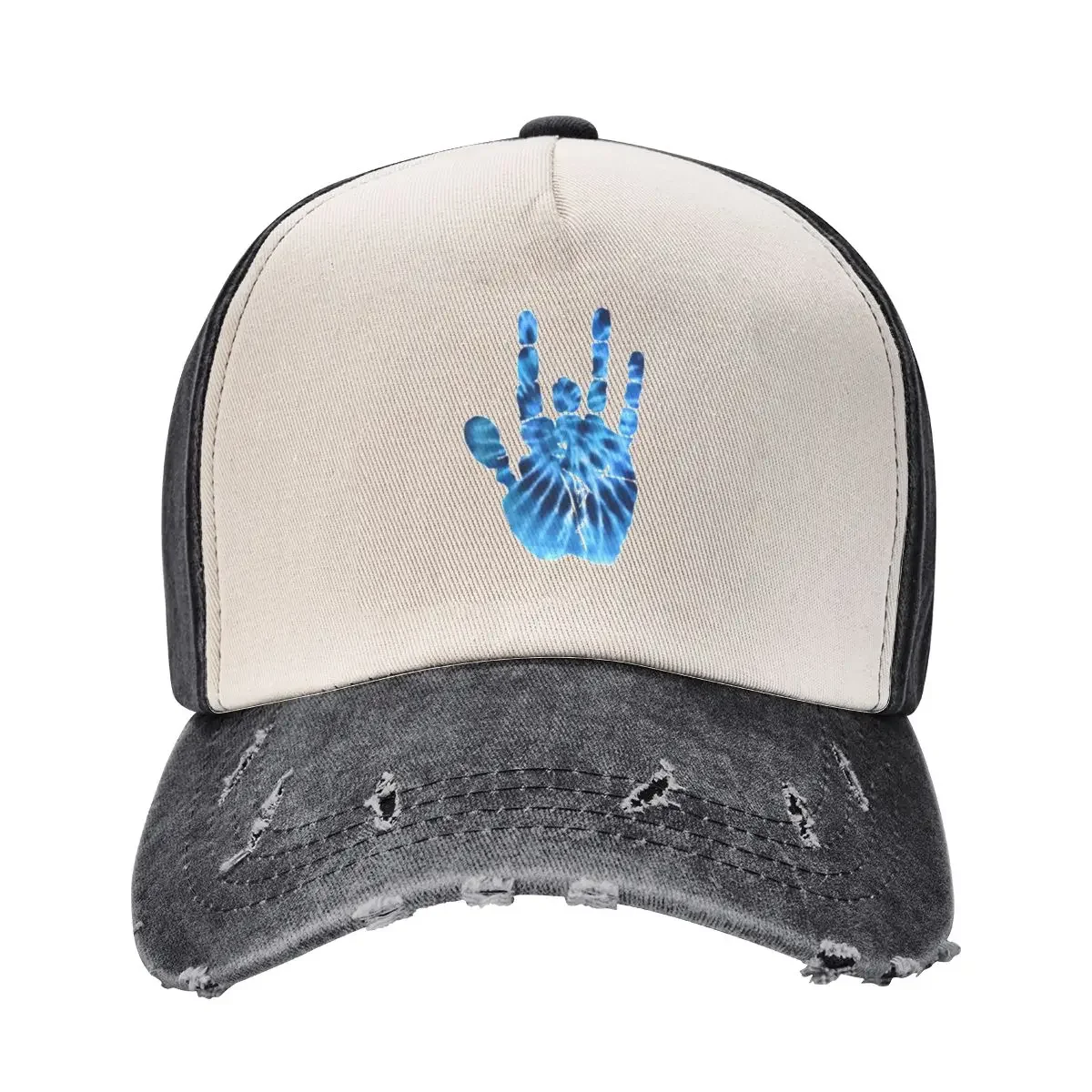 

Blue Groovy Jerry Hand Baseball Cap Sunhat hard hat sailor cap for men Hats For Women Men's