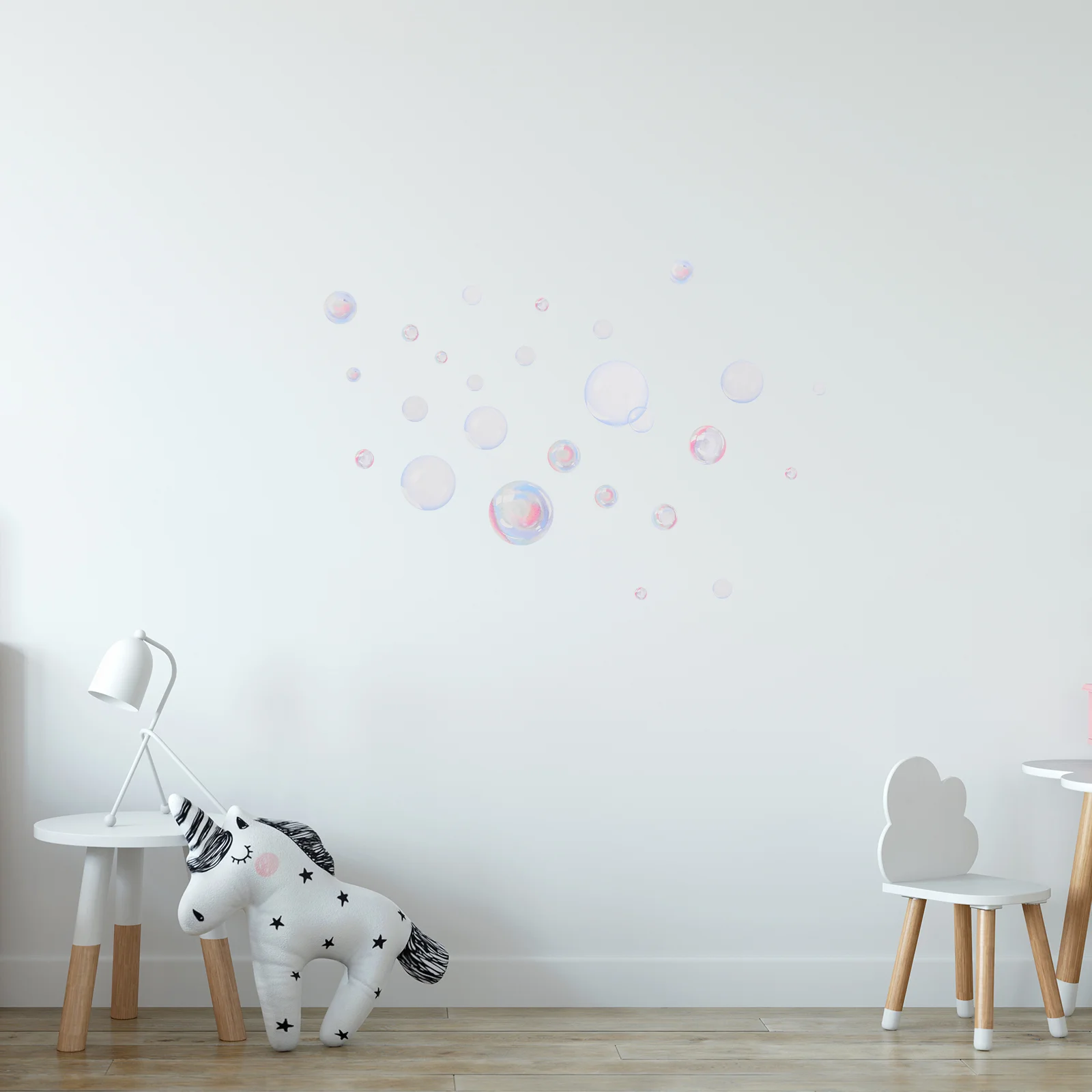 2 Sheets Bubbles Printing Wall Decal Sprinkle Removable DIY Sticker Mermaid Stickers Home Decorations