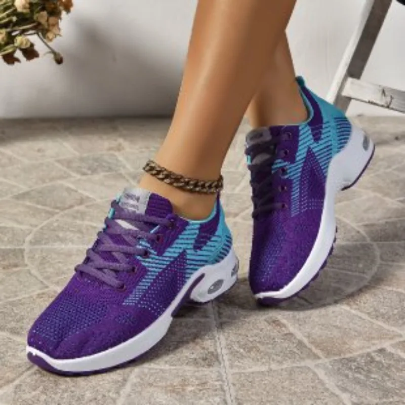 2024 Merk Damesschoenen Voor Dames Gevulkaniseerde Damesschoenen Modieuze Kleur Bijpassende Dames Vrijetijdsschoenen Nieuwe Plus Size Mesh Sneakers