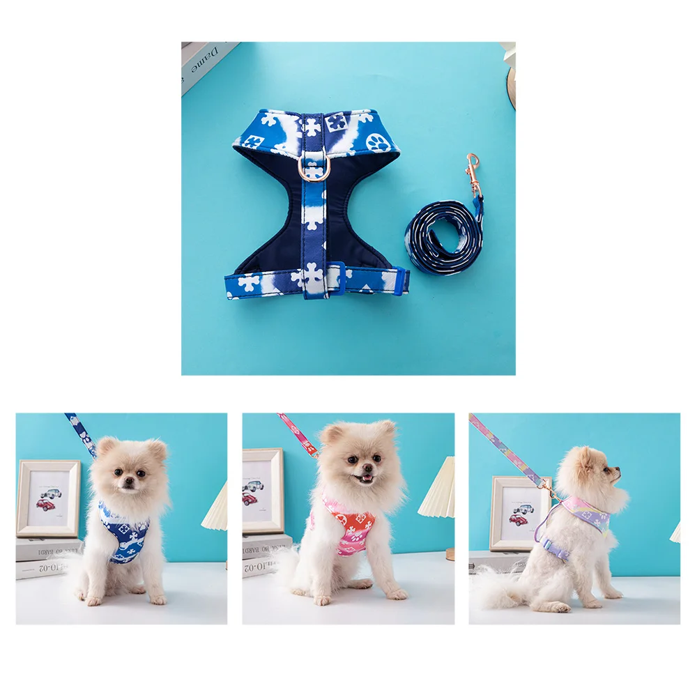 New Hot Sale 2023 Outdoor Dog Walking Harness and Leash Accessories Winter Warm Disney Pomeranian Small Dog Collar Dog Supplies