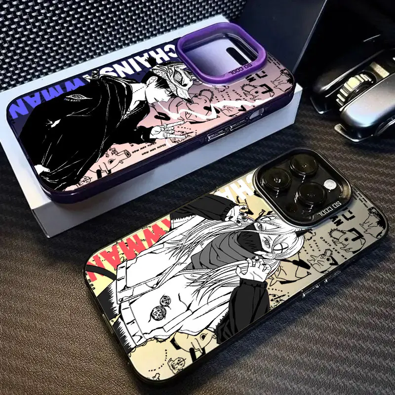 Anime japonês motosserra homem coque para apple iphone 17 ar 16e 16 14 15 13 11 pro max plus 12 17 pro caso à prova de choque capa do telefone