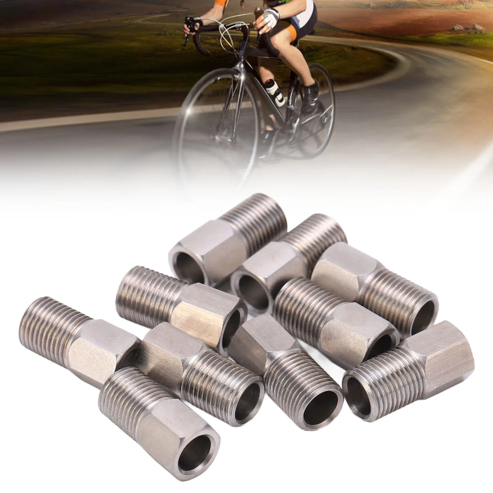 10 قطعة 8 مللي متر دراجة خرطوم هيدروليكي مسمار مزلاج الفولاذ المقاوم للصدأ خرطوم الفرامل الهيدروليكية ضغط الجوز للدراجات الجبلية