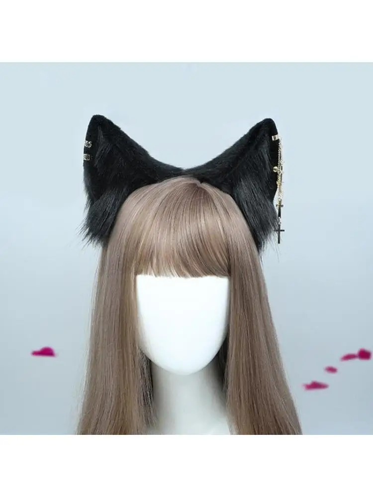 

31BB Furry для кошачьих ушей, повязка на голову для косплея, аксессуары для волос в стиле Лолиты для девочек, женские аксессуары