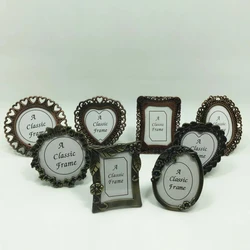 Mini Hollow Shaped Photo Frame,Vintage Golden Silver Color,Home Decoration,Exquisite Desktop Ornaments,Modern Style Photo Frame