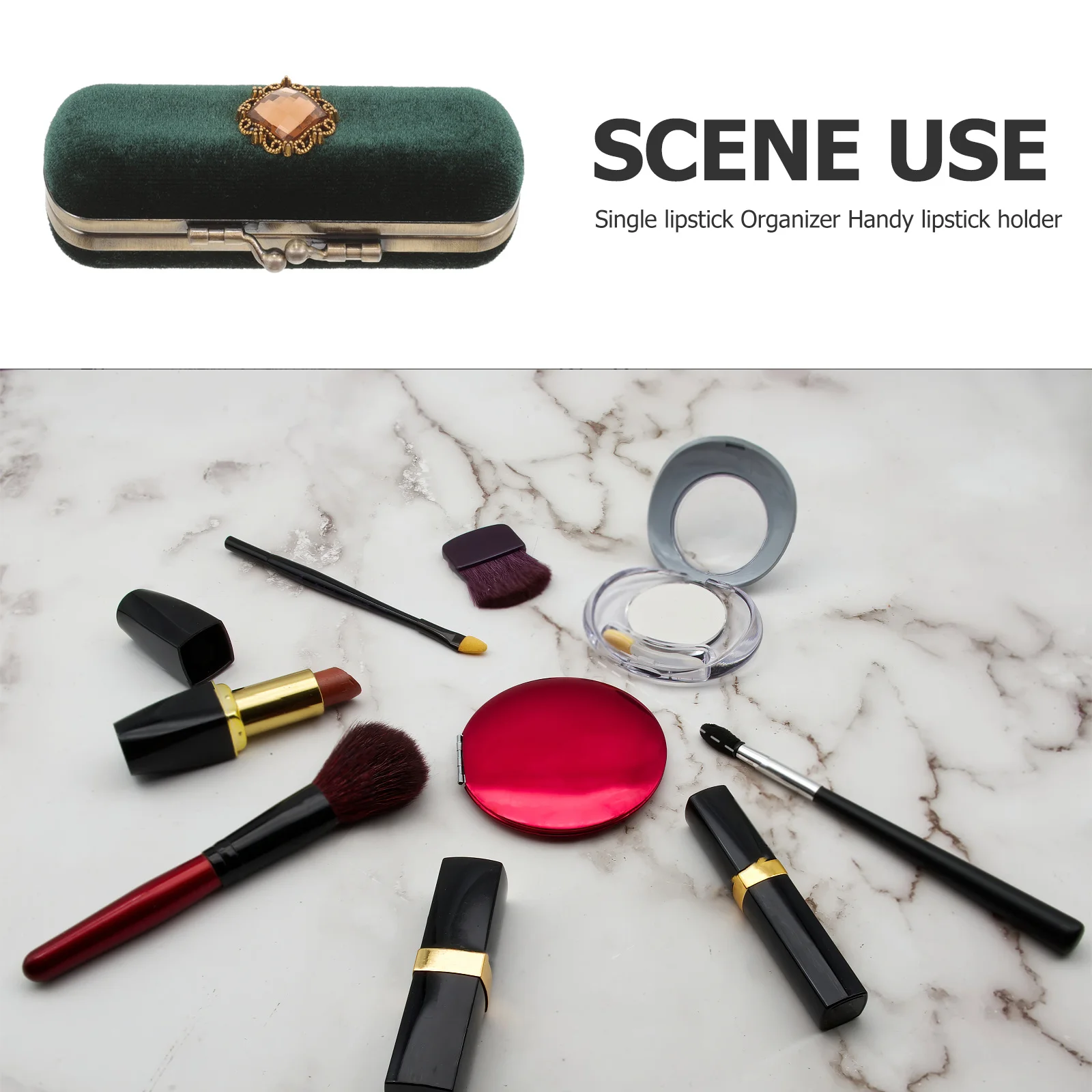 

Stylish Lipstick Container for Purse Smooth Design Portable Lip Gloss Case Mini Essentials for Women Fashionable Travel Lipstick