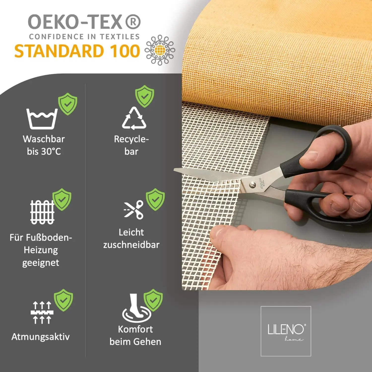 Afbeelding 3: Glasvezel antislipmat Elegant Brons 60x120 cm - Tapijtgaas, ladekussen, kofferbakmat, loopwegbescherming, woonaccessoires, matrasbodem, tapijtstabilisator