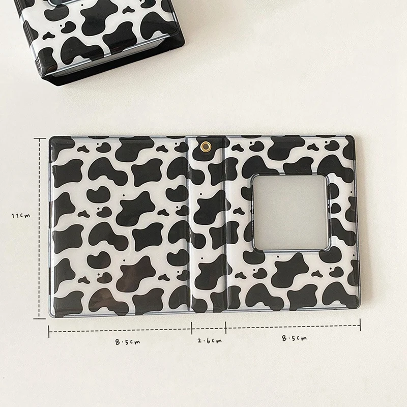 3 Inch Mini Photo Album Kpop Photocard Holder, Square Hollow Photocard Id Holder 32 Pockets